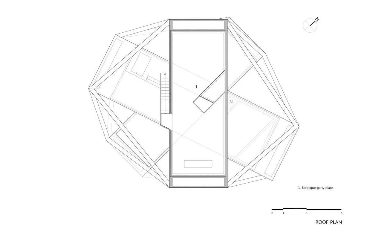 个性住宅Simple House  韩国设计师Moon Hoon  未来主义 平面图