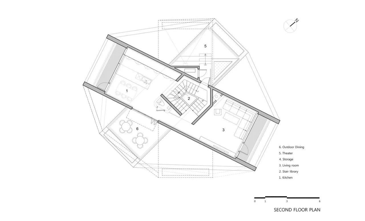 个性住宅Simple House  韩国设计师Moon Hoon  未来主义 平面图