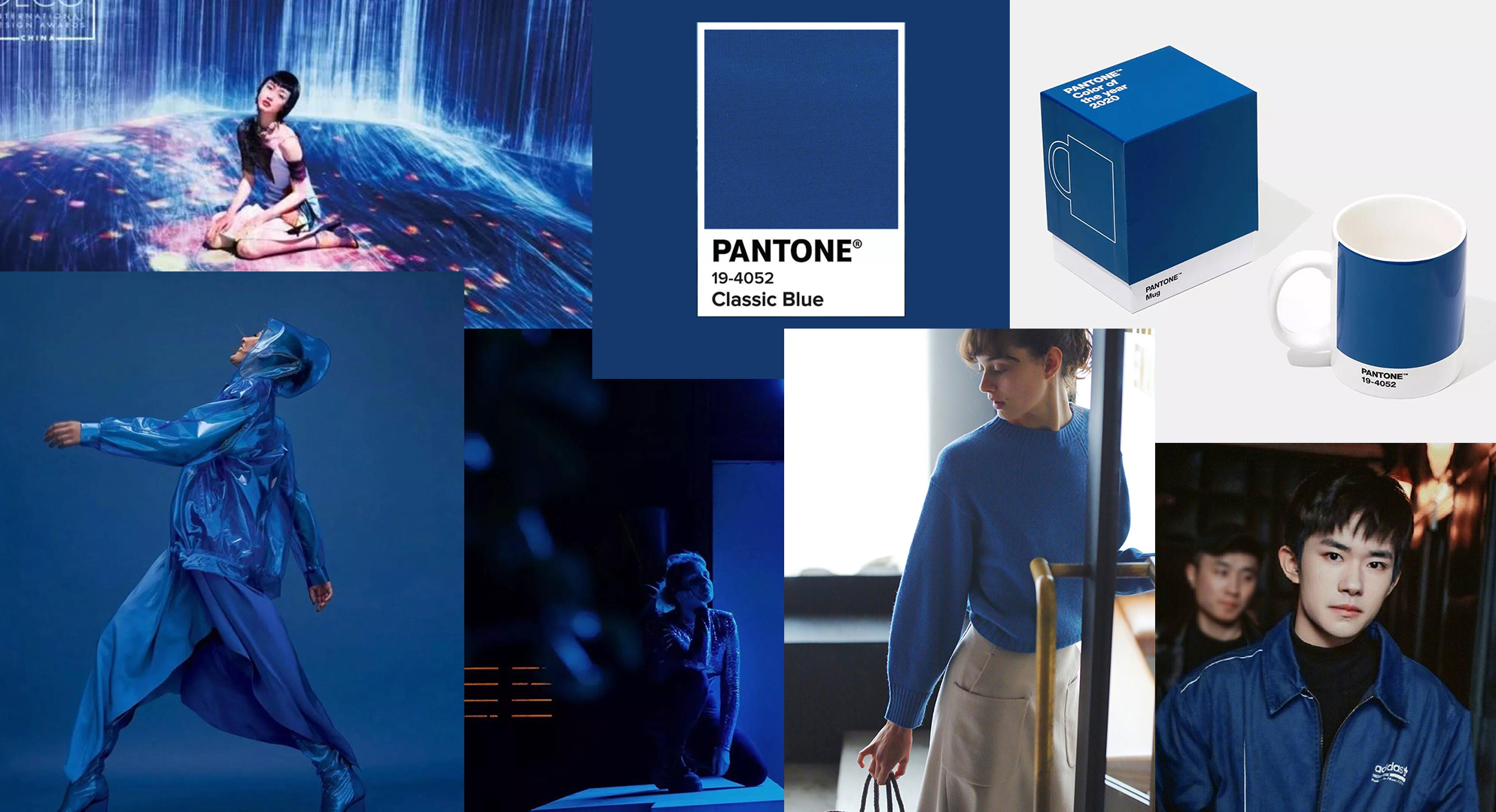 2020年年度色PANTONE 19-4052经典蓝Classic Blue在时尚艺术领域